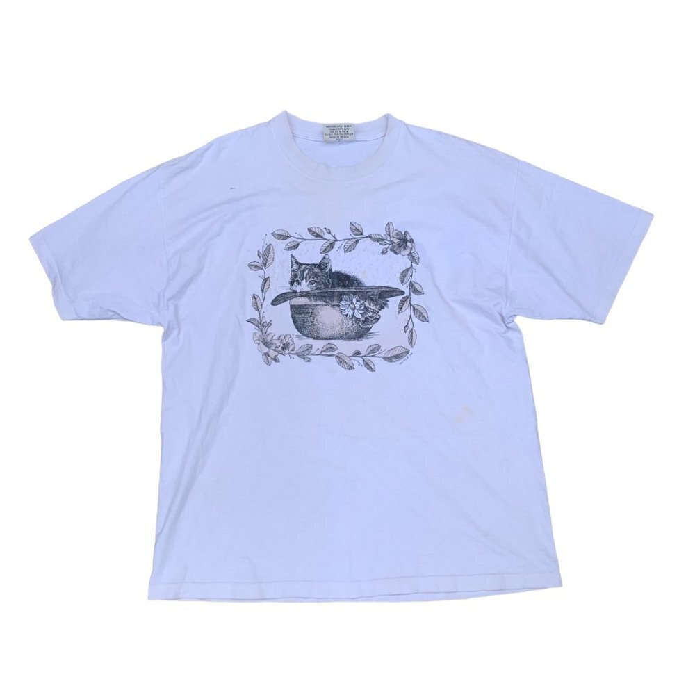 VINTAGE 1998 Graphic Cat Shirt Del Sol XXL